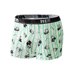 4-Pack Men's Trendy Print Ice Silk Mid-Rise Trunks
