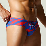Men's 3D Print Breathable Quick Dry Beach Vacation Swim Briefs