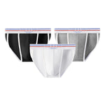 3 Pack Men's Breathable Cotton Stay-Put Fit Daily Stretch Bikini