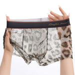 4 Pack Men's Leopard Print Cooling Touch Lightweight & Breathable Trunks