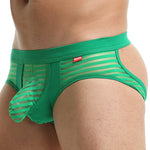 Men's Striped Breathable Support Underwear with Separate Pouch