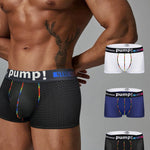 2 Pack Men's Athletic Mesh Trunks with Sculpted Pouch and Stretch Fit