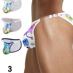 2 Pack Men's Trendy Printed Cartoon Comfortable and Breathable Bikini