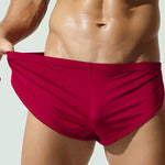 2 Pack Men's Solid Color Second-Skin Soft-Touch Quick-Dry Boxer Shorts