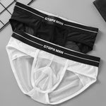 2 Pack Men's Ice Silk Supportive Fit Mesh Briefs