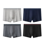 4 Pack Men's Comfortable Cotton Anti-Chafing High Elasticity Sports Boxer Briefs