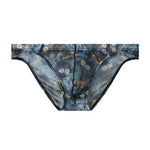 4 Pack Men's Trendy Print Low-Rise U-Pouch & Breathable Mesh Briefs