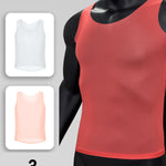 Men's Ice Silk Sporty Cut Quick-Dry Lightweight Cooling  Activewear Tops