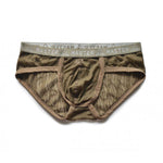 2 Pack Men's Low-Rise Sexy Lace U-Pouch Briefs