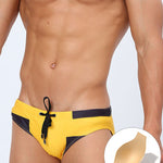 Men's 3D Pouch With Pad Beach Swim Briefs