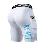 2 Pack Men's Stretch Fit Side Pocket Mid-Rise Breathable Activewear Tights