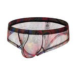 4-pack Men's Lace Print Sheer Mesh Bohemian Boxer Briefs