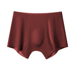 2 Pack Men's Seamless Ice Silk Smooth Touch Antibacterial Boxer Briefs