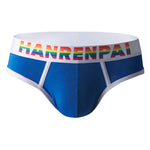 4 Pack Men's Rainbow Letter Belt Briefs