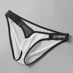2 Pack Men's U-Pouch Sheer Mesh Briefs