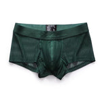 3 Pack Men's Striped Mesh Trunks with Comfort Pouch