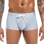 Men’s U Convex Pouch Swim Trunks with Drawstring