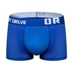 2 Pack Men's Sexy Transparent Seamless Mesh Solid Color Breathable Trunks & Bikini