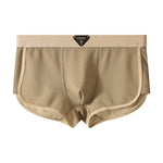 4 Pack Men's Solid Color Mid-Rise Breathable Seamless Comfort Trunks