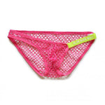 2 Pack Men's Low Waist Sexy Mesh Breathable Sports Transparent Briefs