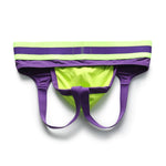 2 Pack Men's Cotton Jockstrap with Colorblock Design Athletic Support Fit