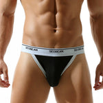 2 Pack Men's Low-Rise Solid Color Bikini with Large Pouch