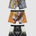 2 Pack Men's Bold Prints Seamless Comfort Smooth Touch Boxer Briefs