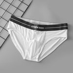 2 Pack Men's Low-Rise U-Shaped Solid Color Ultra-Soft Support Briefs