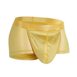 Men's Metallic Glossy Big Pouch Boxer with Fly