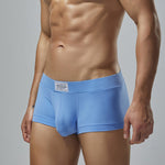 2 Pack Men's Low-Rise Solid Breathable Cotton Trunks