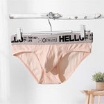 Men's Cotton Ribbed Breathable Briefs with 3D Pouch