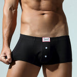 2 Pack Men's Soft Solid Color Simple Comfortable Breathable Trunks