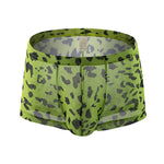 4 Pack Leopard Print See-through Mesh Trunks
