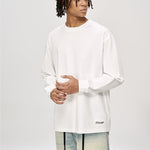 Men's Vintage Soft Pure Cotton Long Sleeve Oversized Relaxed-Fit Loungewear Tops