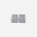 Artistic Silver Long Ribbed Earrings