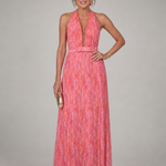 Rosel | Halter Neck Pleated Skirt Maxi Dress