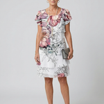 Avery | Clean Floral Knee Length Dress