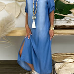 Goldie | Chic Denim Maxi Dress
