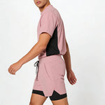 Men's Outdoor Sport Quick-Dry Breathable Double-Layer Activewear Shorts