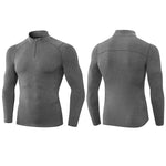 High Stretch Tight Sports Collar Long Sleeves for Men