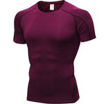 Men's Workout Ready Stretch Fit Tagless & Seamless Sporty Cut Activewear Tops & Tights