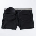 Sponge Cushion Mesh Buttock Boxer Briefs