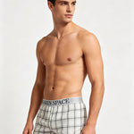 2 Pack Men's Thin & Breathable for Home & Sleep Plaid Boxers