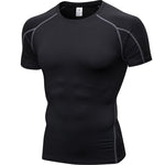 Men's Workout Ready Stretch Fit Tagless & Seamless Sporty Cut Activewear Tops & Tights