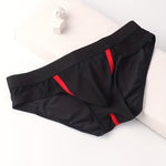 3 Pack Men's Breathable Separate Pouch Low-Rise Briefs with Openable Front Pouch
