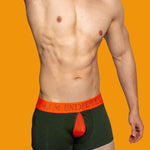 2 Pack Men's Mesh Transparent Open-Cut Cotton Mesh Trunks