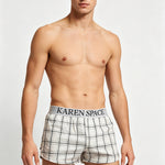 2 Pack Men's Thin & Breathable for Home & Sleep Plaid Boxers