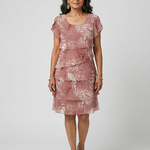 Abigail | Soft Motif Tier Knee Length Dress