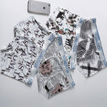 4 Pack Men's Ice Silk Bold Prints Lightweight & Airy Mid-Rise Trunks