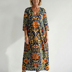 Stevie | Clean Ornate Floral Midi Dress